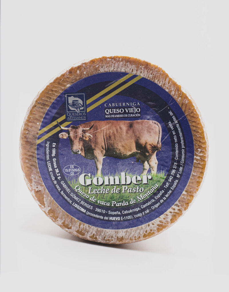 Queso viejo de vaca con leche de pasto ( cuña de 500 grs,)